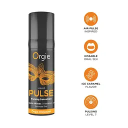 Смоктайзер (гель з ефектом посмоктування) для клітора Orgie Liquid Pulse 15 мл (крижана карамель) - мініатюра 2
