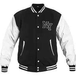 Куртка бомбер Mil-Tec NY Baseball - Black/White 10370002 розмір 3ХL