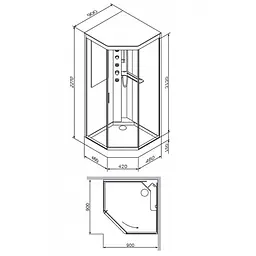 Гідромасажний бокс Am Pm Gem 90x90 W90C-018-090WTA - мініатюра 10