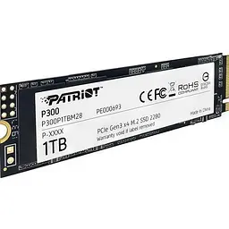 Накопичувач SSD внутрішній Patriot P300 1 TB NVMe M.2 2280 PCIe 3.0x4 P300P1TBM28 - мініатюра 3