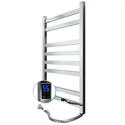 Електрична рушникосушка Navin Авангард 480x800 Sensor правобічна з таймером 10-028053-4880, Хром, Праве, Електронний