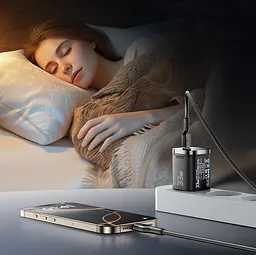 Мережевий зарядний пристрій Essager Gamet 33W GaN Digital Display A+C Чорний (ECT33W-GMB01-Z) - мініатюра 7