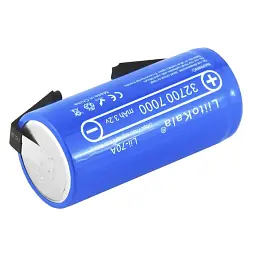 Акумулятор 32700 LiitoKala 70A-N 7000 mAh LiFePO4 під пайку з нікелевою стрічкою U-tags 30А, 3.6V (19316) - мініатюра 3