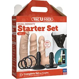 Набір для страпона Doc Johnson Vac-U-Lock Dual Density Starter Set Vanilla - мініатюра 5