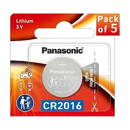 Батарейка CR 2016 Lithium 5pcs Blister Panasonic (CR-2016/5BE) - мініатюра 2