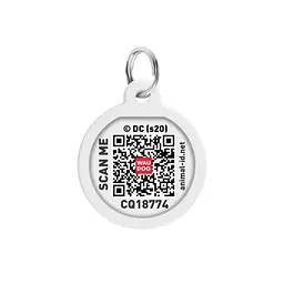 Адресник для собак і котів Waudog Smart ID з QR паспортом, Супермен вінтаж, S, діаметр 25 мм - мініатюра 3