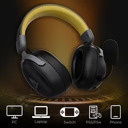Навушники Ajazz AHM08 MAX 3-Mode Black (AHM08-MAX-BGY) - мініатюра 7