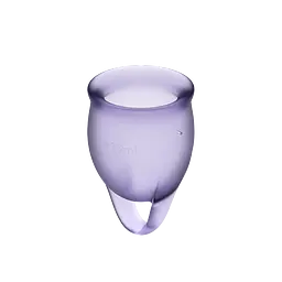 Менструальні чаші Satisfyer Feel Confident Menstrual Cup 2 шт. фіолетові - мініатюра 4