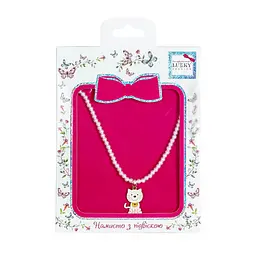 Намисто Lukky Fashion перлинне з підвіскою у вигляді котика (T24641)