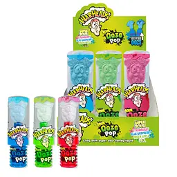 Льодяник Warheads Sour Ooze Pop зі смаком фруктів з рідкою кислою начинкою 40г (BBD 01/2026)