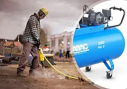 Компресор повітряний ABAC PRO A49B 200 CT4 (200 л) - мініатюра 2