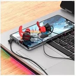 Навушники Hoco Sharp wire control gaming earphones with microphone M105 чорні 6931474789792 - мініатюра 8