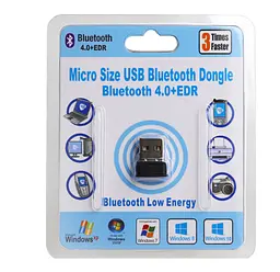 Адаптер Bluetooth USB adapter v4.0 chip Broadcom, чорний - мініатюра 3