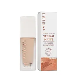 Тональна основа матуюча зволожувальна Neverti Natural Matte (NP302), 002 Warm Ivory Світло-бежева