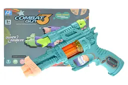 Іграшковий пістолет музичний зі світловими ефектами Combat Gun 3 DF-43218B у коробці р.22х16х4, 2см