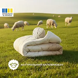 Ковдра IDEIA - Woolly вовняна всесезонна 200*220 євро (400 г/м2) - мініатюра 4