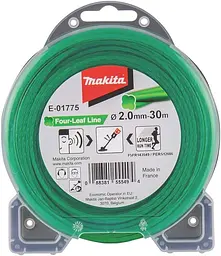 Жилка косильна 2.0 мм "чотирилисник" Makita E-01775 (30 м)