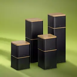 Ємність для зберігання сипучих KELA Kiril, 11,5х11,5х19 см, 1,6 л, чорна (17889) - мініатюра 4