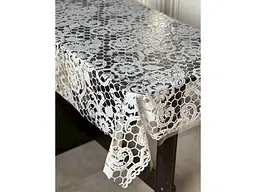 Скатертина SELENA-LACE ПВХ д/столу ажурна "Сота кава" 1,35*1,1м