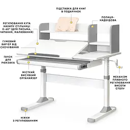 Дитячий стіл Evo-kids TH-330 Grey (TH-330 W/G) - мініатюра 3