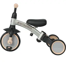 Велосипед біговел з ручкою Qplay Stager 3 в 1 Silver (T80STAGERSilver) - мініатюра 2