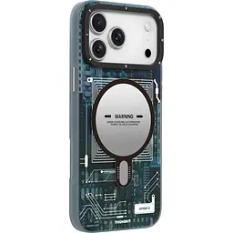 Чохол YoungKit Futuristic Circuit Board with Magnetic Ring для Apple iPhone 17 Pro Max Blue [168256] - мініатюра 3