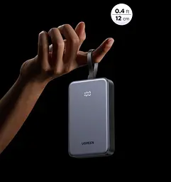 Повербанк Ugreen PB505 20000 mah 22.5 W з вбудованим кабелем Type-C LED дисплеєм та швидкою зарядкою - мініатюра 6