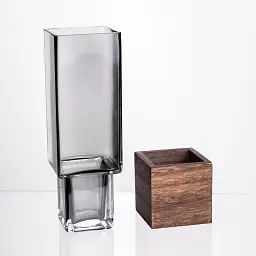 Ваза для квітів та декору Yiwu Smart Wood 900 мл HP-19-160-2 - мініатюра 3
