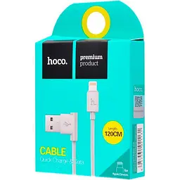 USB Cable Hoco UPL11 Lightning (L Shape) White 1.2m - мініатюра 2