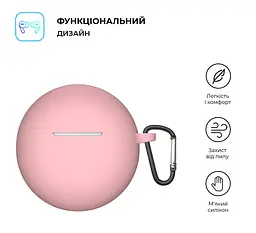 Силіконовий чохол для навушників OPPO Enco Buds2, Hang Case, рожевий, ультратонкий захисний кейс товщиною 2 мм, захист від подряпин, пилу та ударів, компактний, з карабіном для кріплення, ArmorStandart (ARM71111) - мініатюра 2