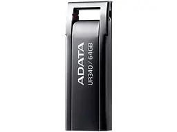 USB флеш накопичувач ADATA 64 GB UR340 Black USB 3.2 (AROY-UR340-64GBK) - мініатюра 3