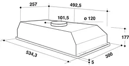 Витяжка вбудована Whirlpool WCT 64 FLY X - мініатюра 2