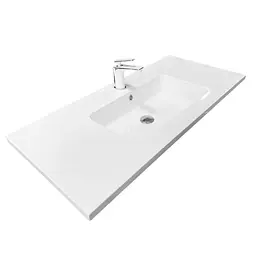 Умивальник накладний Adamant Flat White 100 штучний камінь 1000x450x140мм 100 см