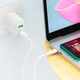 Кабель HOCO X93 Force fast charging data cable Type-C to Type-C 100W 2 метри білий - мініатюра 4