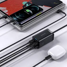 Зарядний пристрій Baseus GaN 3 Pro 2xUSB 2xType-C 65W CCGP040101 чорне - мініатюра 9
