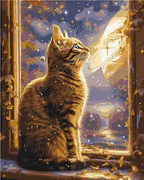 Картина за номерами Котик у космосі. Тварини 40x50 см Origami LW 3300
