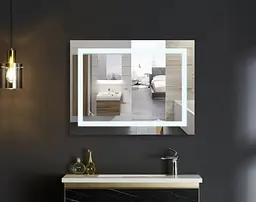 Дзеркало Mixxus WARM MR12-70x50-REVERSE з LED Touch, Anti-fog, димером, регулюванням яскравості (MI6670) - мініатюра 4