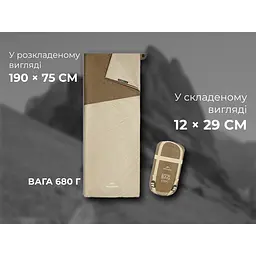 Спальник надлегкий Naturehike Sunny Day PL01 LW180 CNK2550WS026, (15°C), p-p regular, коричневий - мініатюра 8