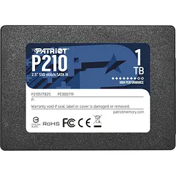 SSD диск Patriot P210 1TB 2.5" 7mm SATAIII 3D QLC