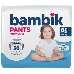Підгузки Bambik трусики 6 (15+ кг) 30 шт (4823071652536)