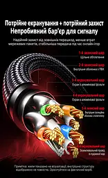 Мережевий кабель Ethernet Cat 8 UGREEN NW153 10 м патч-корд зі штекерами RJ45 на обох кінцях теоретична швидкість передавання до 40 Гбіт/с сумісний із мережами до категорії 6A включно зовнішній діаметр 6,5 мм екранування F/FTP плетена зовнішня оболонка жили з чистої міді з пилозахисними ковпачками на обох штекерах смуга пропускання 2000 МГц чорний (30795) - мініатюра 4