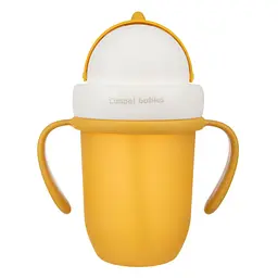 Кружка з силіконовою трубочкою Canpol babies Matte Pastels 210 мл жовтий - мініатюра 2
