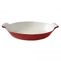 Форма чавунна Mazhura Cast Iron, овальна, з ручками, 29х21 см, червоний (mzXG29R)
