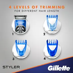 Бритва-стайлер Gillette Fusion 5 ProGlide Styler з 1 змінним картриджем ProGlide Power + 3 насадки для моделювання бороди та вусів - мініатюра 4