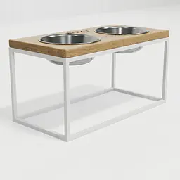Hollky Base L — миски на підставці для середніх і великих собак (2 × 0,95 л, висота 20 см) - мініатюра 4
