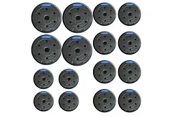 Набір бітумних дисків Thunder 4х10 кг, 8х5 кг, 4х2.5 кг (SET-B-10-90KG)