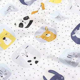Пелюшки дитячі багаторазові Cosas Color Animals CS2 2 шт 80х100 см (Бязь_ЗвіріРамки_ЗорепадЖовтий) - мініатюра 9