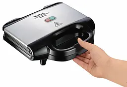 Сендвічмейкер Tefal Ultracompact 700Вт 1 пластина-гриль корпус-пластик чорно-сріблястий (SM157236) - мініатюра 6