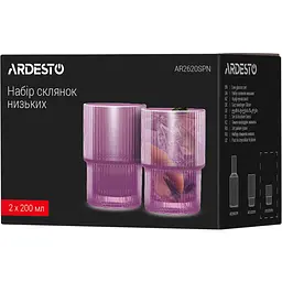 Набір склянок Ardesto 200 мл 2 шт. рожевий (AR2620SPN) - мініатюра 4