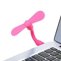 Вентилятор мобільний USB рожевий - мініатюра 2